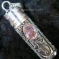 Steling Silver Rose Quartz Perfume Pendant PP-209-KT