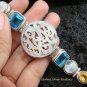 925 Silver Multi Gems & Carved Shell Bracelet SBB-313-KT