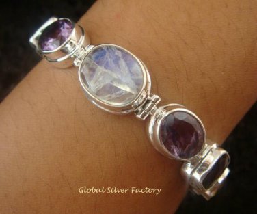 925 Silver & Multi Gems Ladies Bracelet SBB-307-KT