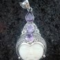 925 Silver Three Amethyst Goddess Pendant GDP-844-KT