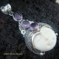 925 Silver Three Amethyst Goddess Pendant GDP-844-KT