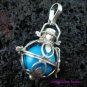 Silver Topaz Marquise Design Harmony Ball Pendant 12mm HB-222-KA