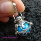 Silver Topaz Marquise Design Harmony Ball Pendant 12mm HB-222-KA