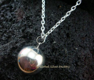 925 Silver 20mm Chime Ball Pendant + Chain CH-322-KT