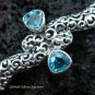 Bali Design 925 Silver & Blue Topaz Bracelet SBB-312-KT