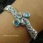 Bali Design 925 Silver & Blue Topaz Bracelet SBB-312-KT