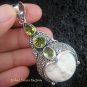 925 Silver Three Peridot Goddess Pendant GDP-845-KT
