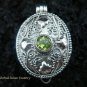 925 Silver & Peridot Locket Pendant LP-170-PS