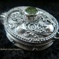 925 Silver & Peridot Locket Pendant LP-170-PS