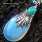 925 Silver Opalite & Turquoise Necklace SJ-215-KT