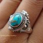 925 Sterling Silver Turquoise Locket Ring LR-532-KT
