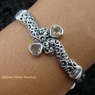Bali Design 925 Silver & Citrine Gemstone Bangle SBB-311-KT