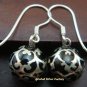 Sterling Silver Black Filigree Chime Ball Earrings CBE-131-KA