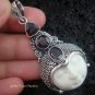 Sterling Silver Three Garnet Goddess Pendant GDP-842-KT
