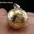 Large 925 Silver & Brass Filigree Chime Ball CH-318-KT