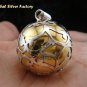 Large 925 Silver & Brass Filigree Chime Ball CH-318-KT
