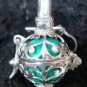 Silver Peridot Komang Design Harmony Ball Pendant HB-226c-KA