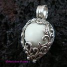Silver Flower Vine Design Harmony Ball Pendant HB-235-KT