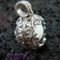 Silver Flower Vine Design Harmony Ball Pendant HB-235-KT