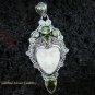 Sterling Silver & Six Peridot Goddess Pendant GDP-869-PS