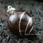 925 Silver Black Swirl Chime Ball Pendant CH-158-KT