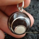 925 Silver Black Swirl Chime Ball Pendant CH-158-KT