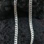 Men's Sterling Silver 21.5 Inch Curb Link Chain Bracelet MJ-124-PS