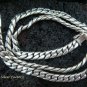Men's Sterling Silver 21.5 Inch Curb Link Chain Bracelet MJ-124-PS