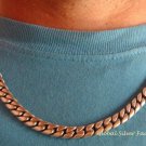 Men's Sterling Silver 21.5 Inch  Curb Link Chain Bracelet MJ-124-PS