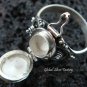 925 Silver Blue Topaz Locket Ring LR-517-KT
