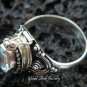 925 Silver Blue Topaz Locket Ring LR-517-KT
