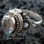 925 Silver Blue Topaz Locket Ring LR-517-KT