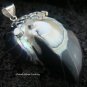 925 Silver White & Black Shell Pendant SP-404-KT