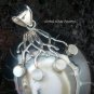 925 Silver White & Black Shell Pendant SP-404-KT