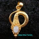 Silver & 22kt Gold Plated Snake Pendant GPP-103-NY