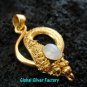 Silver & 22kt Gold Plated Snake Pendant GPP-103-NY