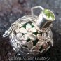 925 Silver Peridot Frangipani Harmony Ball Pendant HB-233-KT