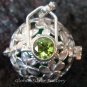 925 Silver Peridot Frangipani Harmony Ball Pendant HB-233-KT