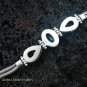 Sterling Silver Blue Topaz and Garnet Bracelet SBB-102-KT