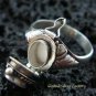 Sterling Silver Garnet Poison Locket Ring LR-156-KT