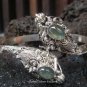 Silver Labradorite Double Snake Head Bangle SBB-205-KA
