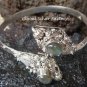 Silver Labradorite Double Snake Head Bangle SBB-205-KA