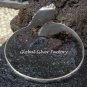 Silver Labradorite Double Snake Head Bangle SBB-205-KA