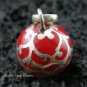 Sterling Silver Red Chime Ball Pendant 12mm CH-245-KT