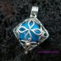 Silver Square Flower Harmony Ball Pendant HB-234-KT