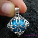 Silver Square Flower Harmony Ball Pendant HB-234-KT