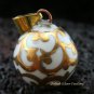 Silver Gold White Filigree Chime Ball Pendant 19mm CH-199c-NM