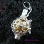 Silver Amethyst Frog Design Harmony Ball Pendant HB-196-NM