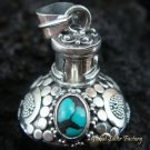 Sterling Silver Turquoise Perfume Pendant PP-237-KT
