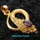 Silver & 22kt Gold Plated Snake Pendant GPP-102-NY